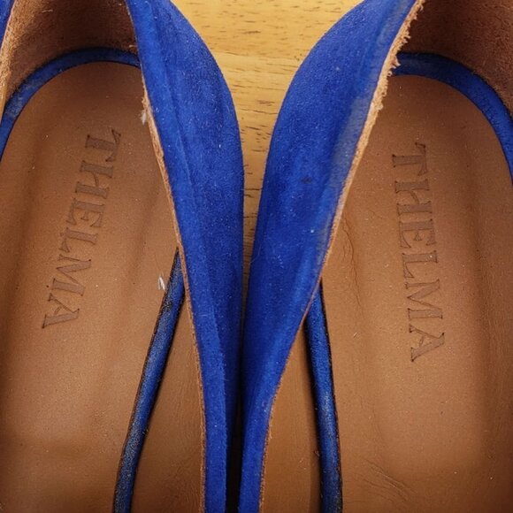 Thelma The Town Blue Suede Slipper in Lapis - Picture 10 of 12
